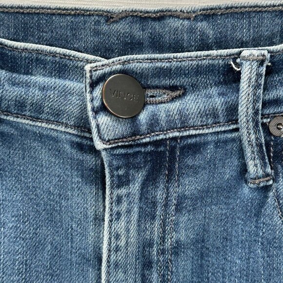 Vince Jeans Womens 28  Cotton Stretch Tapered Leg Distressed Holes - Picture 6 of 13